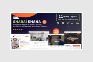 Sharai Khana – Computer Repair & Multi-Concept Professional Services WordPress Theme